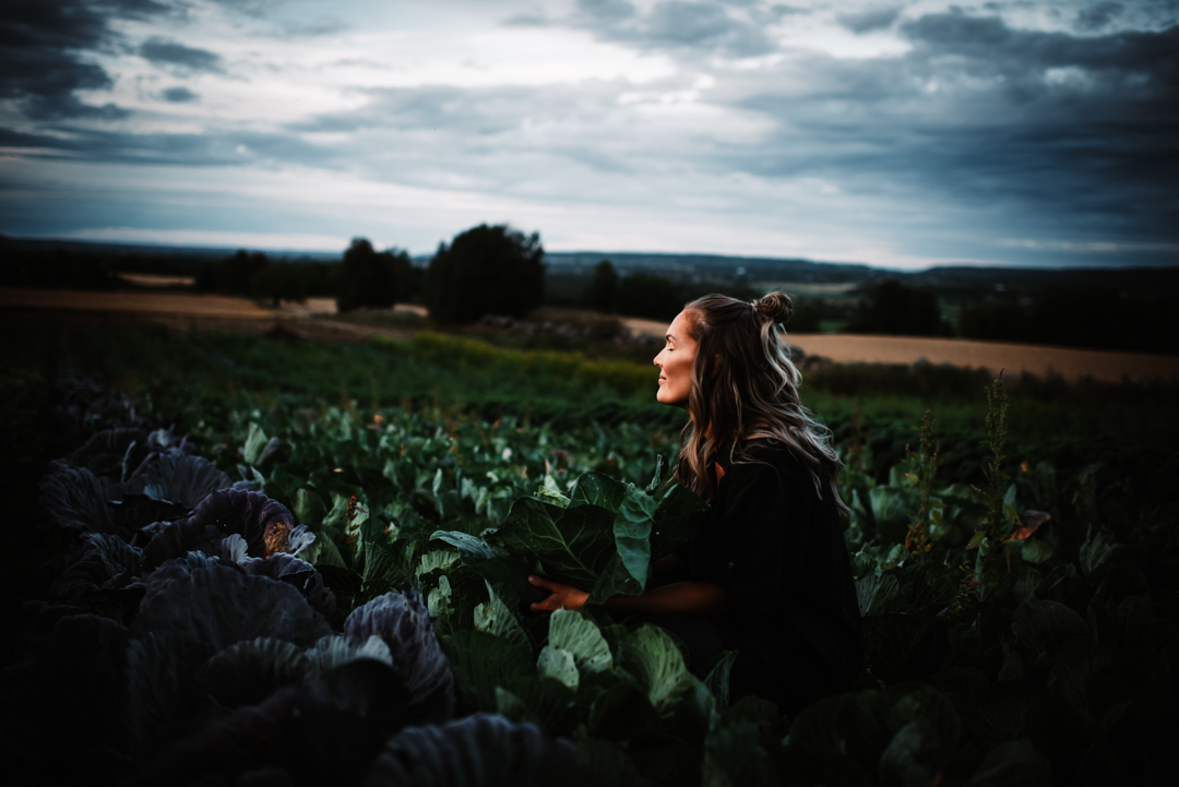 Madelene Lennartsson in the field