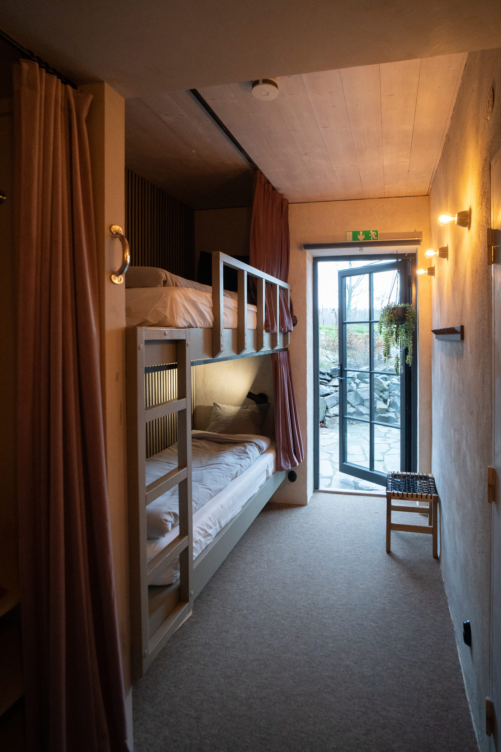 The rooms — private and shared accommodation